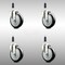 Service Caster 5 Inch 316SS Black Polyurethane Swivel 3/4 Inch Expanding Stem Caster Set SCC SCC-SS316EX20S514-PPUB-BLK-34-4 - alternate 4